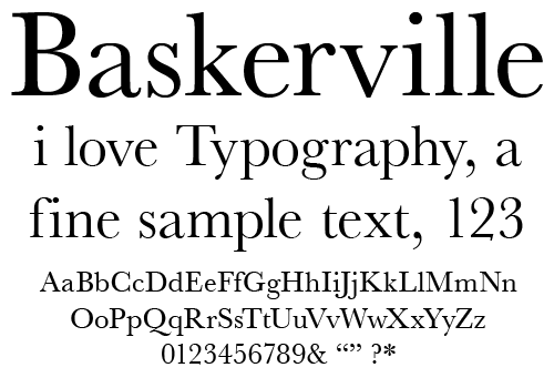 Image of the Baskerville typeface